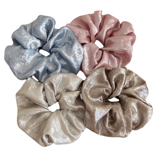 亮丝流光大肠发圈女扎头发扎马尾发绳慵懒风高弹力丸子头头绳发饰