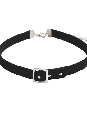 黑色chocker项圈小众脖子饰品ins