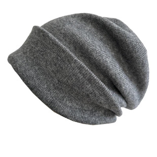 大头专属款~慵懒酷感大size羊绒堆堆帽男女款保暖护耳帽冷帽