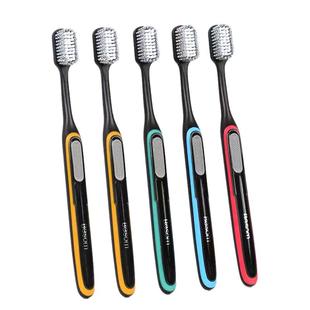 高档中硬毛牙刷高密度螺旋尼龙刷毛大刷柄高颜值成人家用精致正品