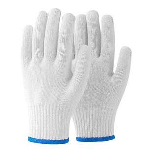 手套劳保耐磨工作劳动线手套男工工地干活防滑棉纱线厚款薄款纯棉