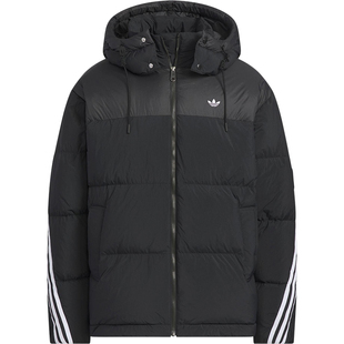 Adidas/阿迪达斯正品三叶草男士连帽保暖宽松羽绒服KC0173