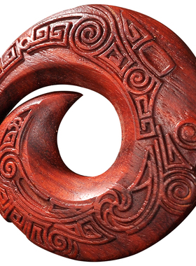 工料天下吊坠紫光檀祥云文玩项链