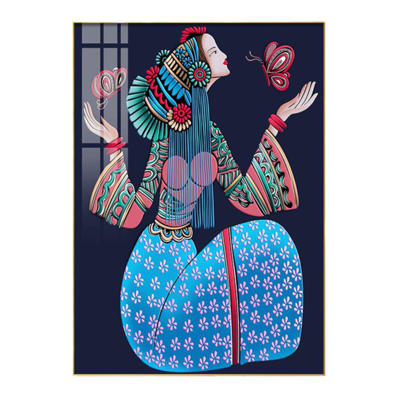云南民族风挂画艺术人物装饰画