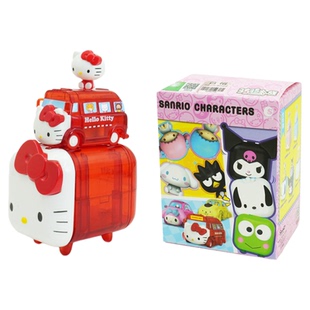 正版骑骑家族三丽鸥库洛米玉桂狗盲盒手办摆件凯蒂猫小车子玩具