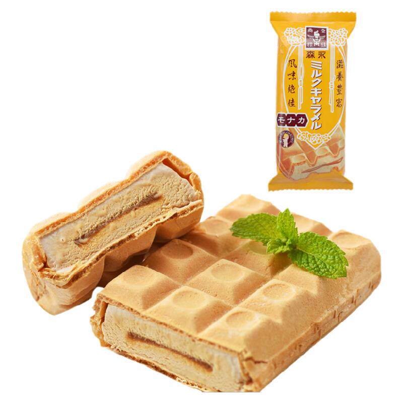 进口森永牛奶糖味雪派冰淇淋冰激凌华夫饼抹茶焦糖夹心丝滑30支