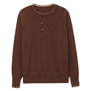 妈妈装2025初春长袖薄款羊绒衫女洋气针织上衣短款毛衣蕾丝打底衫