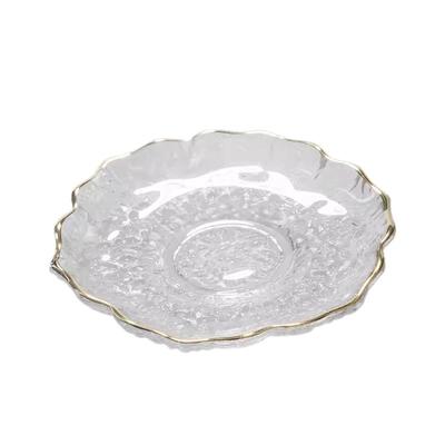 日式描金高档品茗杯玻璃隔热杯垫