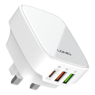 LDNIO快充充电器33W氮化镓快充头适用iPhone16pro华为手机平板pd快充插头typec英规旅行usb充电头lightning