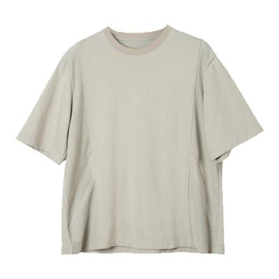 OUTCIRCS“双重灰”拼接T恤短袖