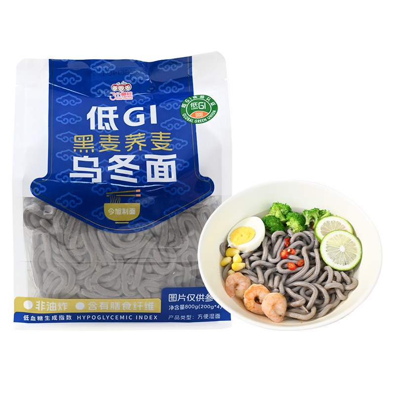 低GI黑麦荞麦乌冬面轻食速食面条