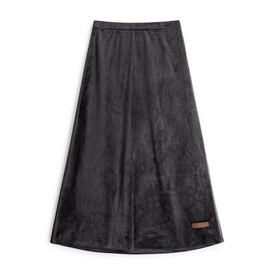 马登女装灰色复古半身裙A字伞裙