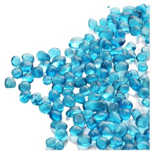 爱悦宝鱼缸装饰玻璃砂水族箱造景装饰鱼缸底砂海蓝彩色石子一斤