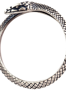 纯银蛇戒指男潮嘻哈女单身戒尾戒