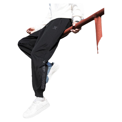 特步裤子男新款加绒针织裤