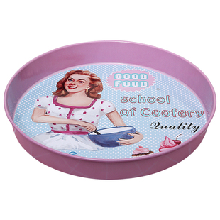 欧式家用铁艺果盘客厅茶几网红零食盘现代轻奢放水杯圆形茶盘托盘