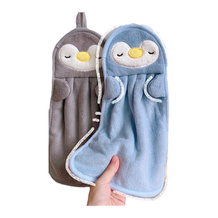 可爱擦手巾可挂式吸水不掉毛儿童擦手毛巾卫生间擦手帕厨房抹手布