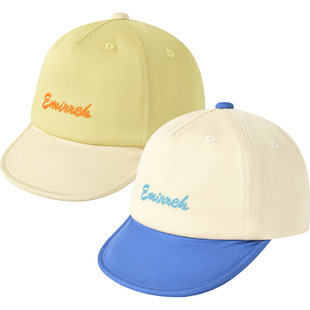 伊米伦宝宝鸭舌帽2025春夏新款软帽檐男童棒球帽薄款遮太阳帽软檐