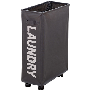 家用布艺瑜伽垫收纳筐脏衣篮卧室衣物整理可折叠带轮装脏衣服篓子