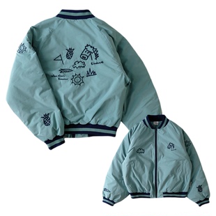 iaiammo丨原创秋冬「3M新雪丽」涂鸦刺绣男女中大童棒球夹克棉服