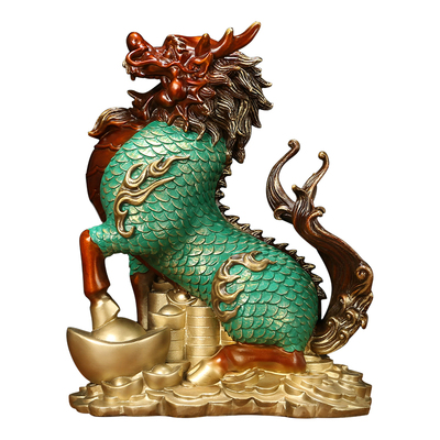 上善若水黄铜祝福、送礼中式