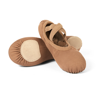 全弹力布舞蹈鞋软底女成人练功中国跳舞专用形体猫爪儿童芭蕾古典