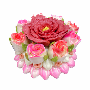 玫瑰花馒头牡丹生日花馍馍胶东饽饽送女友女士妈妈七夕情人节礼物