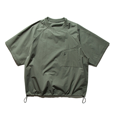 【品牌折扣】BEAMS NNDS短袖T恤夏男女速干拉链抽绳宽松纯色上衣