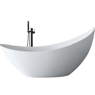 范尔德PMMA饱和树脂人造石浴缸家用成人轻奢酒店网红浴盆月亮形