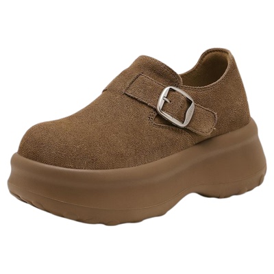 千百度厚底勃肯鞋女2025秋冬新款