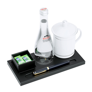 创意皮质多功能杯垫茶水托盘杯托会议室水杯凹槽卡位酒店办公用品