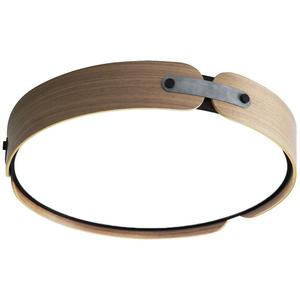 新中式皮革日式黑胡桃实原木质现代简约复古客厅餐厅卧室吸顶灯具