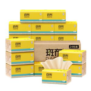 斑布抽纸130抽24包3层加量加厚