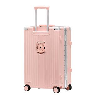 花花公子2025新款多功能行李箱拉杆箱女20寸登机箱耐用可充电皮箱