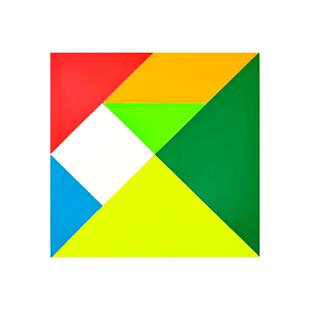 磁性七巧板教具一年级教数学教具教师用演示用40cm大号磁铁学具