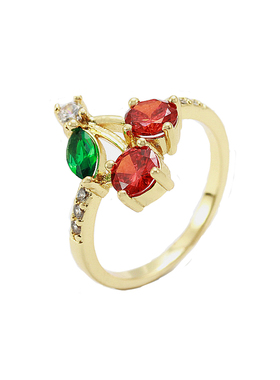 ins甜美可爱少女感超皓石戒指