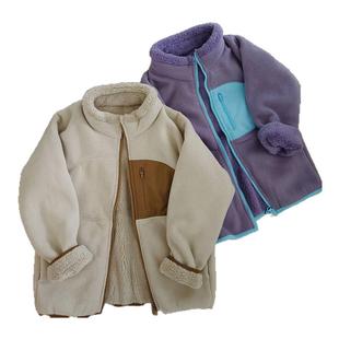 冬双层加厚中大童摇粒绒儿童保暖防风立领校服神器男女童加绒外套