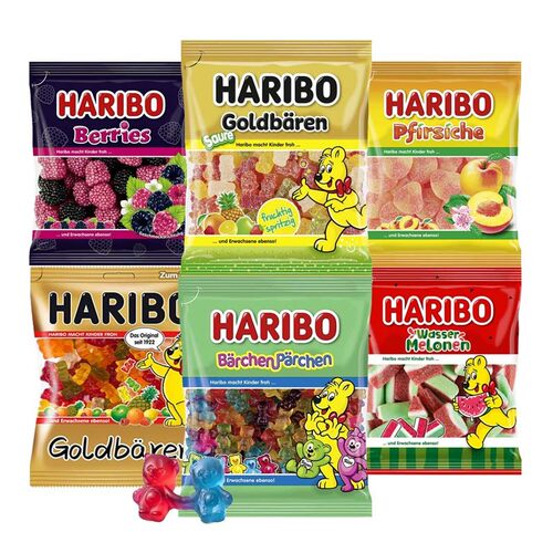 现货HARIBO哈瑞宝金熊多果汁水果橡皮糖德国小熊软糖零食独立包装