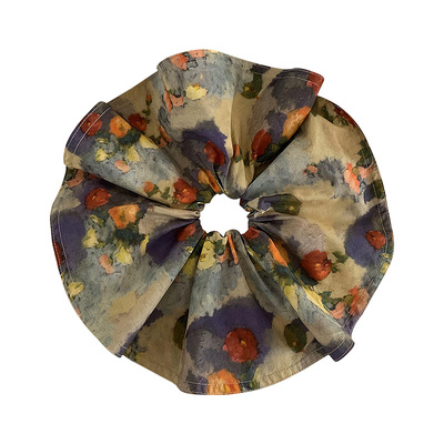 复古担当~繁花气质大圆片发圈