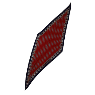 【佩斯利的红笺】重磅绵羊毛复古红丝巾围巾菱形巾春秋冬百搭领巾