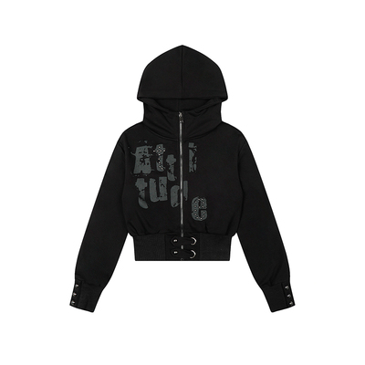 DARKAGE原创收腰连帽卫衣