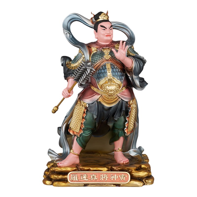 树脂金缕彩十二药叉佛堂摆件