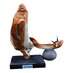 太行崖柏根雕摆件弥勒佛达摩人物观音天然随型木雕雕件礼品工艺品