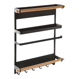 巴瑟简约磁吸冰箱挂架强磁铁卷纸巾保鲜袋储物厨房收纳侧壁置物架