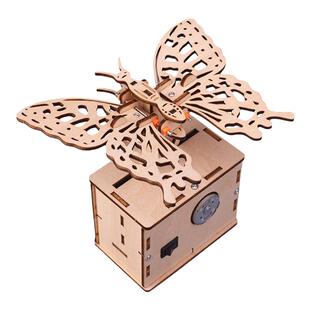 仿生电动机械蝴蝶齿轮传动仿真diy手工小学生三四年级科技小制作