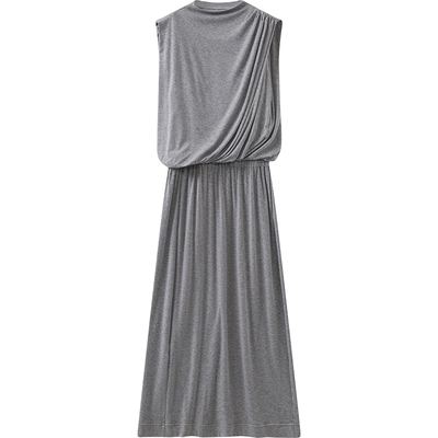 【羊毛天丝绒】播宽松无袖连衣裙女26春季新款软糯长裙BDT1LD1252