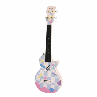 白熊恩雅Nova芝芝蓝莓棋盘碳纤维尤克里里儿童初学男女生入门25D