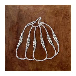 法式复古中古风装饰画高级感立体珍珠手绘南瓜壁画美拉德餐厅壁画