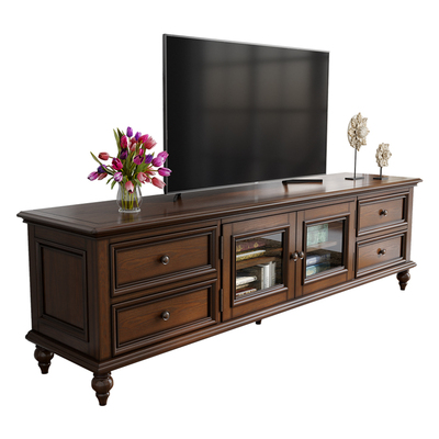 美式复古白蜡木电视柜茶几组合