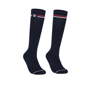 Wilson威尔胜官方女士条纹时尚高弹舒适及膝袜长袜网球运动袜子